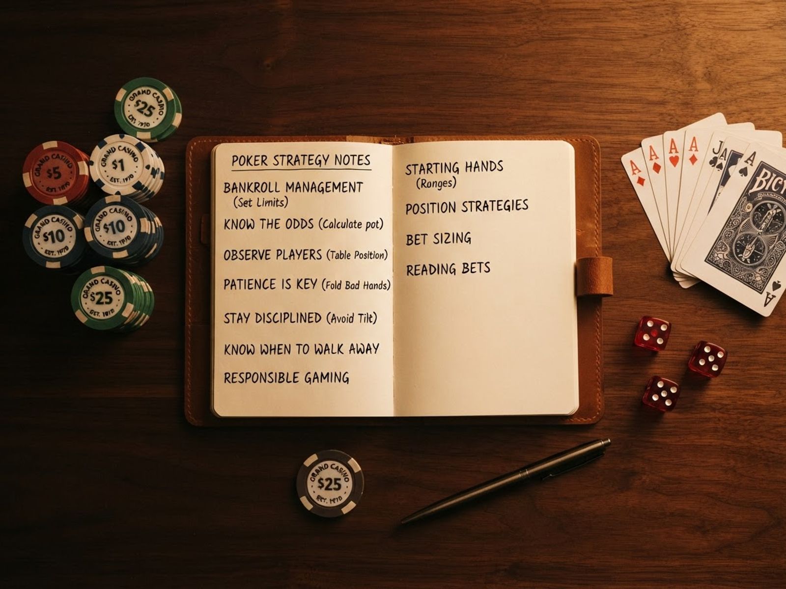 Casino gaming strategy and tips concept